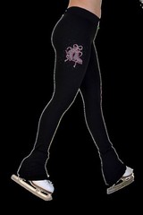 ChloeNoel P622F All Black 3″ Waist Band Light Weight Fleece Figure Skating Pants