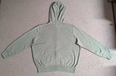Van Heusen Womens Large Green Acrylic Blend Zip Up Hooded Sweatshirt 24