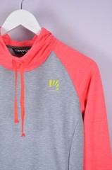 Womens Karpos Croda Da Lago Hoodie Fleece Pink Grey Stretch Size M Outdoor