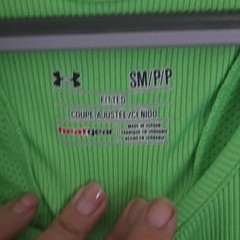 Under Armour HeatGear Women’s Ribbed Racerback Tank Top S Green Fitted