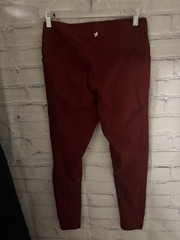 Unbranded Solid Red Crop Activewear Leggings Pockets Women’s M