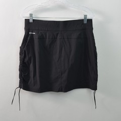 Columbia Womens Large Athletic Skort Black Woven Stretch Nylon Blend