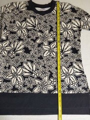 LuLaRoe XS Black/Cream Floral HANNAH Crew Neck Oversized Sweatshirt #L143