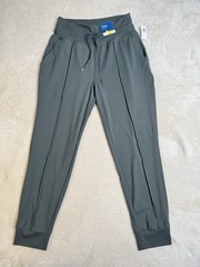 Old Navy Active Powersoft High-Rise Olive Jogger Pants M Drawstring Pockets