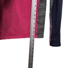 Icebreaker Merino GT 1/4 Zip Long Sleeve Athletic Top Women’s S Pink Navy Wool