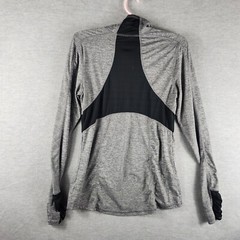 Layer 8 Performance Woman Athletic Pullover Jacket M Gray 1/4 Zip Qwick Dry