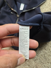 Spanx Airessentials Sweatshirt Womens Small Blue Long Sleeve 1/2 Zip Stretch