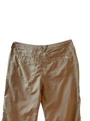 The North Face Capri Pants Womens Size 10 Tan 100% Nylon Hiking Outdoor Pockets