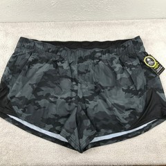 Athletic Works Running Shorts Womens XXXL 22 Black Camo DriWorks AW14100095455P