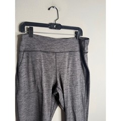 Lululemon Align Cropped Joggers Heathered Grey V Waist Pockets Women’s Size 12
