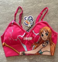 Civil Regime x One Piece Nami Anime Kelly Seamless Pink Sports Bra Size Small