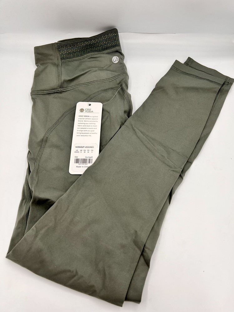 CRZ YOGA workout leggings grey Sagev#5 XS(0/2) NWT