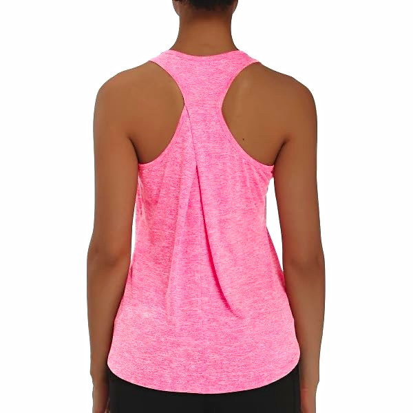 Danskin Now Women’s Pink Heathered Racerback Scoop Neck Active Tank Top XL