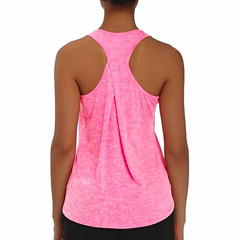 Danskin Now Women’s Pink Heathered Racerback Scoop Neck Active Tank Top XL