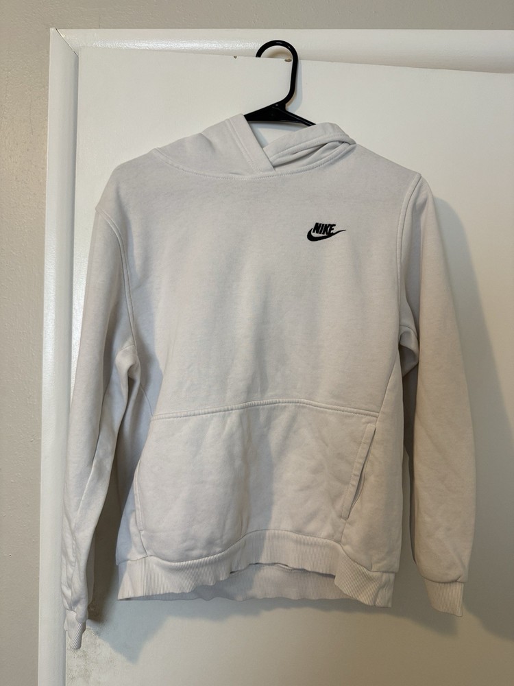 Nike Sportswear Club Hoodie Women’s XL Bone White Pullover Fleece AS-IS Flawed