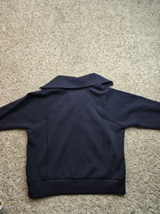 Spanx Airessentials Sweatshirt Womens Small Blue Long Sleeve 1/2 Zip Stretch