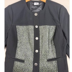 Cabi Media Textured Blazer Jacket size Small Gray/Green/Black