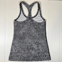 Lululemon Racerback Tank Top Black White Animal Print Athletic Yoga Gym Shirt