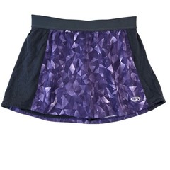 Icebreaker GT Merino Cool-Lite Skort Womens Purple Geometric Running Hiking Sm