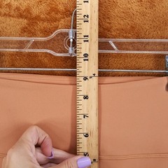 L SPACE Leggings Womens Small Tan Orange Stripe Pull On Crop Active Gym WREN