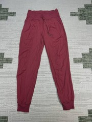 Lululemon Dance Studio Jogger Pants Womens 4 Red Stretch Athletic Drawstring
