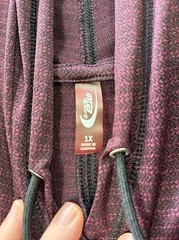 MTA Sport Maroon Drawstring Lightweight Hoodie size 1x