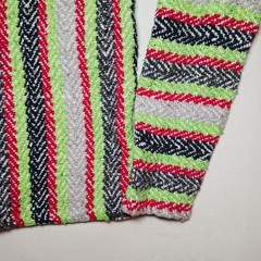 San Jose Womens Baja Hoodie Large Multicolor Crop Wool Acrylic Blend