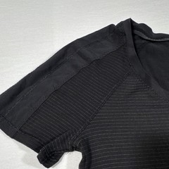 lululemon Women’s Black/Gray Striped Scoop Neck Stretch Tee 15 PTP Size Small