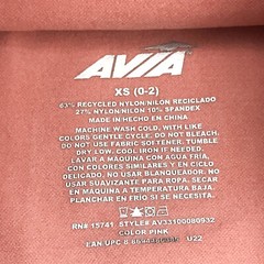 Avia Womens Size XS 0-2 Seamless Washed Crop Tank Pink