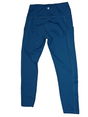 Layers 8 Quick Dry Hi-Waist Athleisure Poly/spand Blue Leggings SZ M hip pockets