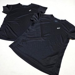 ASICS Athletic T-Shirt Womens Small Black 2 Pack Performance Running Gym Top