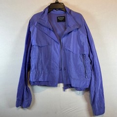 Athleta Purple Lightweight Windbreaker Jacket Snap Zip Front Pockets Women’s S
