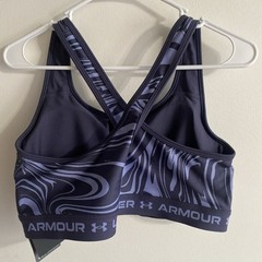 Under Armour Crossback Mid Print Sports Bra Sz 1X 48/50 and 2X 50/52 Gym Wear