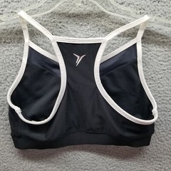 Old Navy Womens Sports Bra Small Black Blue White Athletic Stretch Ladies Gym