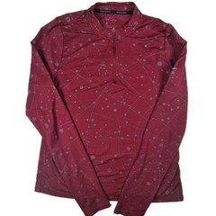 Nike Flash Long-Sleeve 1/4 Zip Running Top Womans M Burgandy Training CU3391 638