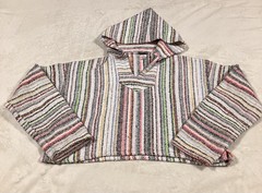 Earthbound Trading Co. Cropped Baja Sweatshirt Womens Hoodie Sz Medium Boho Chic