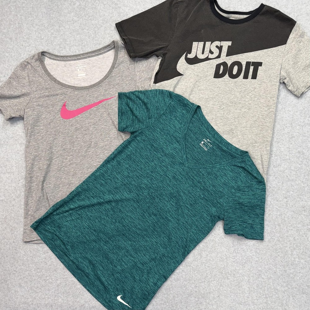 Nike Shirt Womens S Multicolor Dri-FIT Athletic Gym Running Training LOT OF 3
