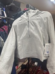 Lululemon Scuba Oversized Half-Zip Hoodie in Heathered Core Ultra Light Grey