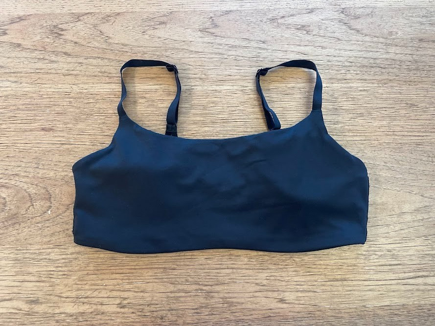 PINK Victoria’s Secret Pure Black Logo X-LARGE Relay Square Neck Sport Bra VS