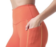 Zumba Dance Company High Waisted Crop Leggings – Orange Peel ~ XS S L ~ New!