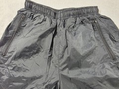 NIKE Windbreaker Track Pants Cotton Jersey Lined Black Ankle Zip Womens XS (0-2)