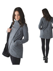 Lululemon That’s A Wrap Heathered Snow Slub Coal Size 10