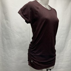 Athleta Speedligth Heather tee Size M 100%nylon Short Sleeves Active Athleisure