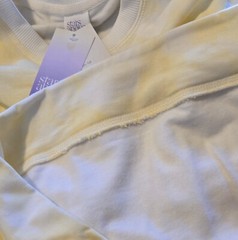 Women’s Stars Above Yellow Tie-Dye Beautifully Soft Fleece Sweatshirt, Size M