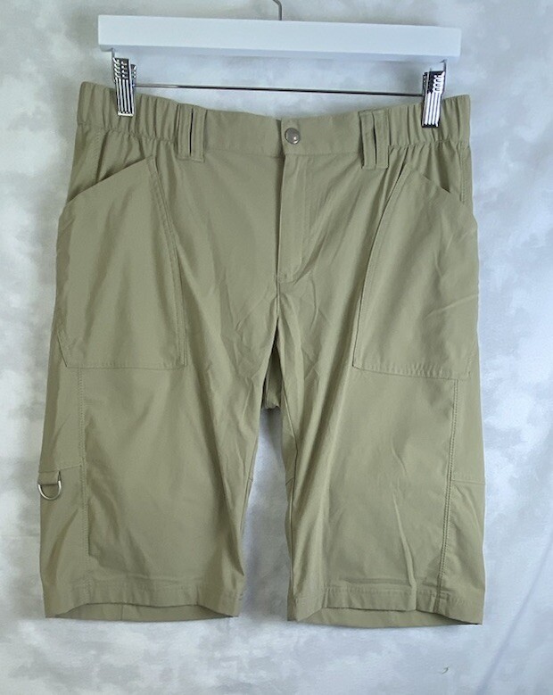 Lucy Women’s Sz Medium Beige Stretch Nylon Trek Trail Athleisure Bermuda Shorts