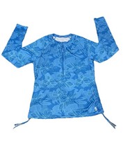 Free Country Women’s Blue Long Sleeve 1/2 Zip Stretch Performance Shirt S-Medium