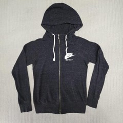 Nike Hoodie Womens XS Dark Gray Full Zip Just Do It Logo Hooded Lightweight