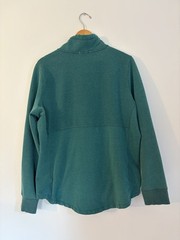 L.L.Bean Women’s 1X Plus Green Cowl Neck Pullover Sweatshirt Stretch 516269