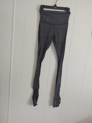 Lululemon Still Mind Tight *33″ In Interlink Ice Grey Black Size 4