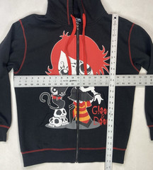 Ruby Gloom Full Zip Hoodie Women Medium Black Skull Cat Graphic Anime TV Y2K